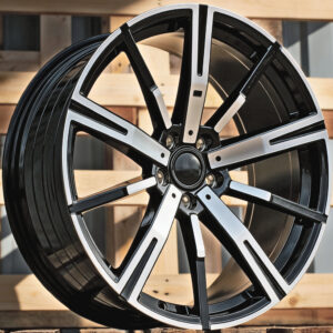 R19x8  5X112  ET  27  66.6  YF1156  Black Polished (MB)  Fits for BMW  (K7)  (HYBRID FORGED Front + Rear)