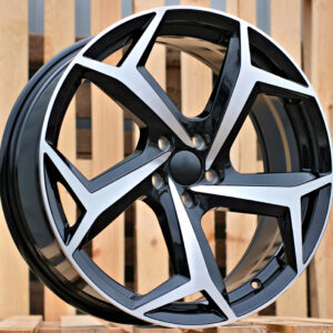 R17x7.5  5X112  ET  41  57.1  B5340  (H3258F)  Black Polished (MB)  Fits for VW  (Z7)  (HYBRID FORGED)