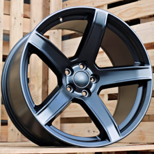R20x9.5  5X115  ET  15  71.5  B1671  Black Half Matt (BLHM)  Fits for DODGE  (Z1)  (Rear+Front)