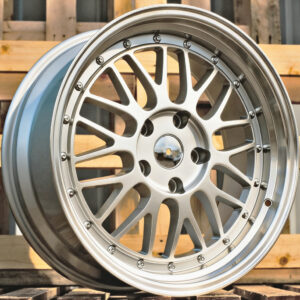 R16x7  5X112  ET  35  66.6  A1025  (3S215)  Silver+Polished Lip (SP)  For RACIN  (L2)  (HYBRID FORGED Style BBS)