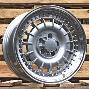 R17x9  5X112  ET  30  66.6  B1855  (FBX482)  Silver+Polished Lip (SP)  Fits for MER  (P1)  (HYBRID FORGED Rear+Front)