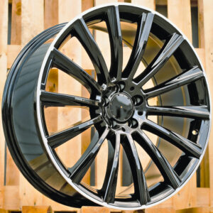 R18x7.5  5X112  ET  44  66.6  B1048  (FBX125)  Black+Polished Lip (BLPL)  Fits for MER  (Z1)  (HYBRID FORGED)