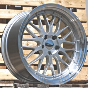 R19x9.5  5X120  ET  38  72.6  BK848  Silver+Polished Lip (SP)  Fits for BMW  (K4+Z7)  (BBS Style Rear+Front)