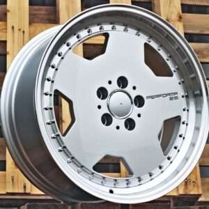R18x9  5X112  ET  30  66.6  B5852  Silver+Polished Lip (SP)  Fits for MER  (P)  (HYBRID FORGED Fit for MONOBLOCK Style)
