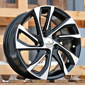 R15x6.5  5X100  ET  40  57.1  B5760  Black Polished (MB)  Fits for RACIN  (Z7)