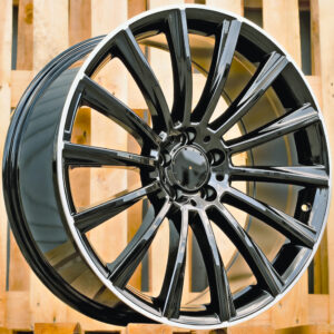 R19x9.5  5X112  ET  36  66.6  B1048  (FBX125)  Black+Polished Lip (BLPL)  Fits for MER  (Z6)  (HYBRID FORGED)