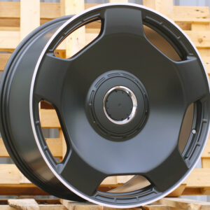 R20x8.5  5X112  ET  35  66.6  F5133  (BYF3111)  Black Half Matt+Polished Lip (BLHMPL)  For MER  (Z2)  (HYBRID FORGED MONOBLOCK Rear+Front)